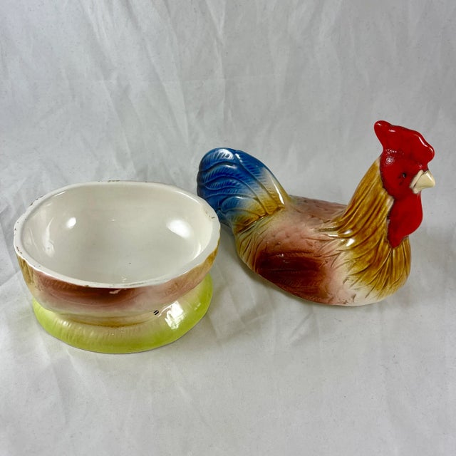 Brown French Faience Figural Hen Pâté Terrine, Michel Caugant For Sale - Image 8 of 11