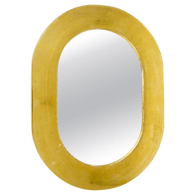 Mid-Century Gold-Plated Wall Mirror attributed to Carl Auböck, Austria, 1960s For Sale - Image 15 of 15