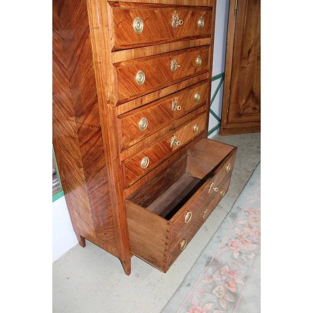 Brown Antique Rosewood Veneer Dresser For Sale - Image 8 of 11