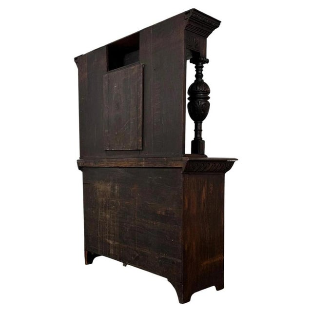 19th Century Victorian English Carved Oak Sideboard For Sale - Image 9 of 13