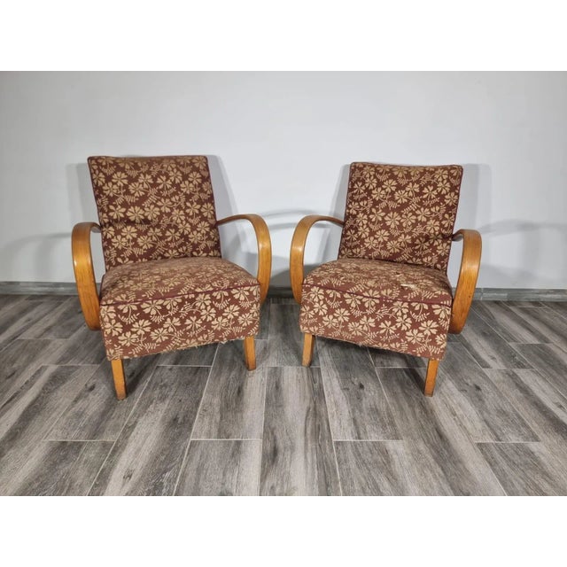 Textile Art Deco Armchair by Jindrich Halabala For Sale - Image 7 of 13