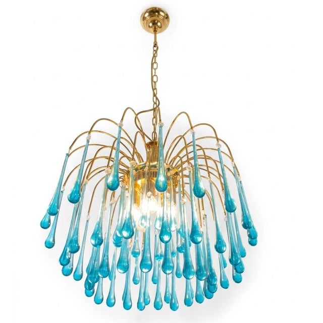 A beautiful handcrafted chandelier, entirely handmade in 1960, which we venetians call the "rain chandelier" due to the...