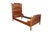 Victorian Antique Victorian Eastlake Walnut Burl Spoon Carved Highback Twin Size Bed For Sale - Image 3 of 18