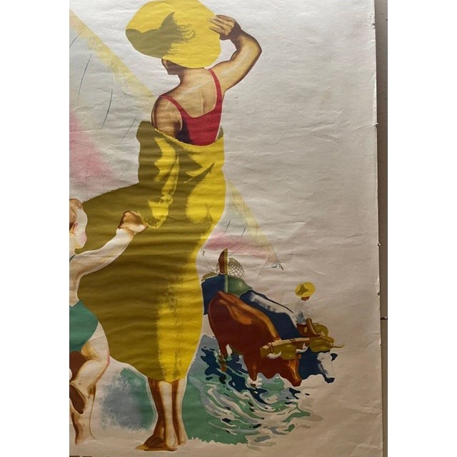 Paper Original Jose Morell 'Playas Del Levante' Spain Travel Poster For Sale - Image 7 of 9