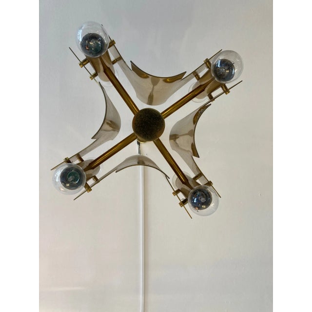 Vintage Italian Brass Pendant by Gaetano Sciolari, 1970 For Sale - Image 14 of 15