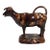 Brown Glazed English Staffordshire Cow Creamer For Sale
