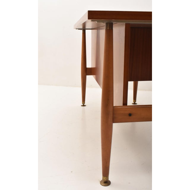 Wood Vintage Italian Desk in Beech, 1960s For Sale - Image 7 of 11