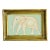 Original Hand-Painted Elephant Painting in a Vintage Italian Frame For Sale