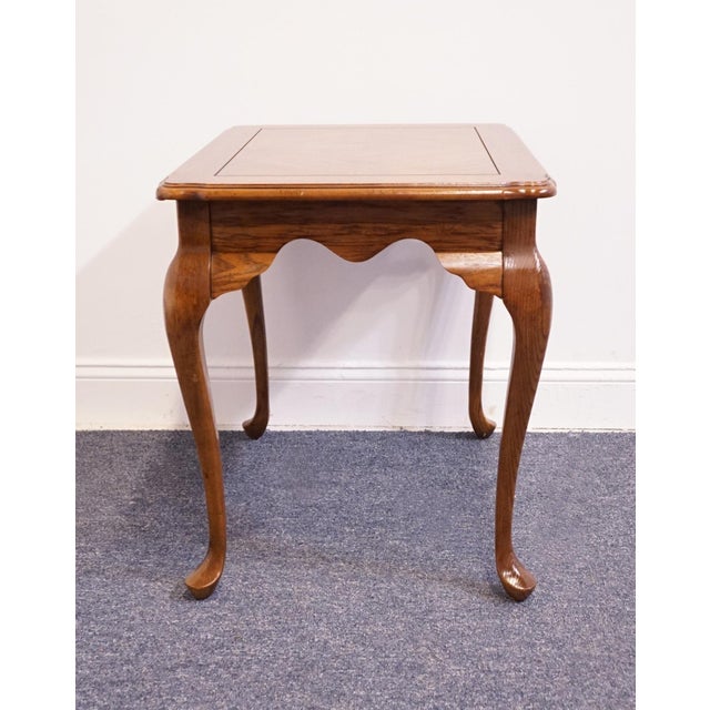 Brown Altavista Lane Bookmatched Walnut Country French 27x21" Accent End Table 10938-05 For Sale - Image 8 of 11
