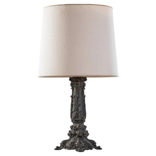 Antique Table Lamp in Bronze, 1900s For Sale