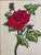 Traditional Mid-Century Red Rose Framed Needlepoint For Sale - Image 3 of 10