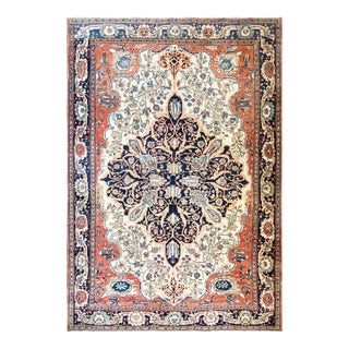 Antique Persian Sarouk Feraghan Carpet, 8'6" × 11'10" For Sale