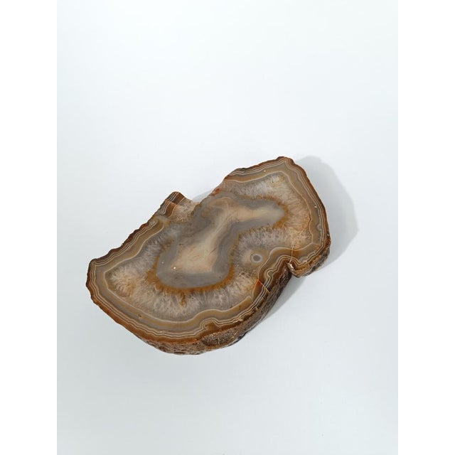 Vintage Freeform Ashtray in Natural Carved Agate, 1970s For Sale - Image 15 of 17