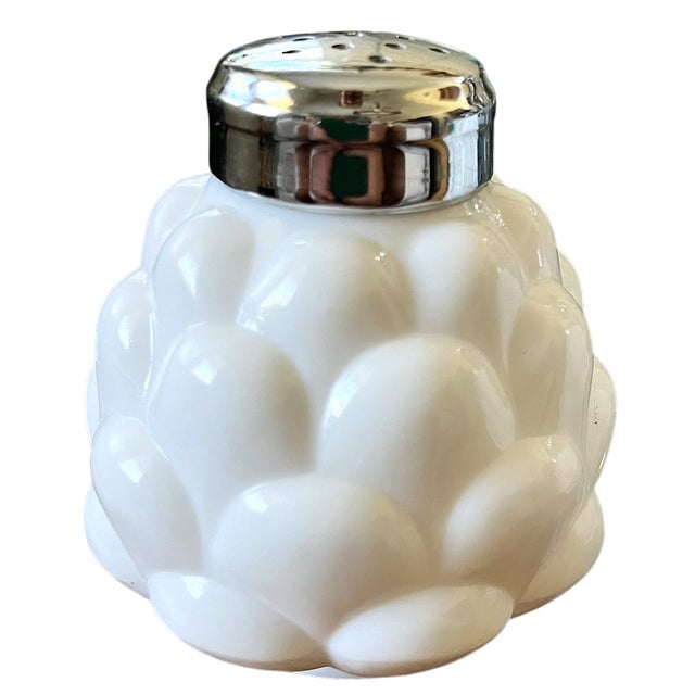 1940s White Milk Glass Artichoke-Form Salt & Pepper Shakers - Pair For Sale In Jacksonville, FL - Image 6 of 9