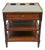 French Louis Philippe Mahogany Wine Service Table with Slate Top & Brass Gallery For Sale