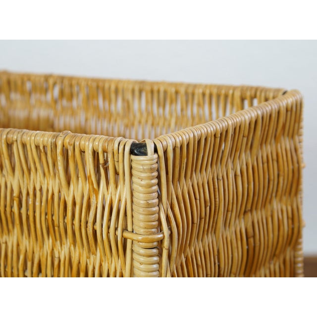 1950s Metal Frame Flower Bench with Rattan Weave by Carl Auböck, 1950s For Sale - Image 5 of 11