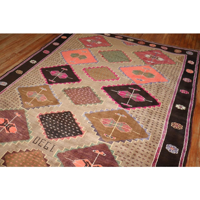 Early 20th Century Geometric Turkish Kars rug no. j3476 For Sale - Image 4 of 11