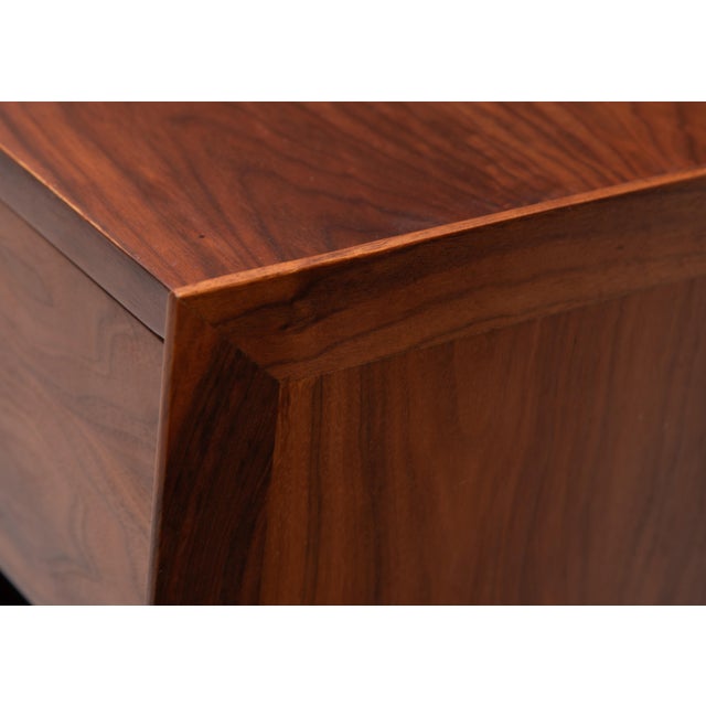 Merton Gershun Dillingham Esprit Walnut Six Drawer Lowboy Dresser Mid Century For Sale - Image 11 of 13