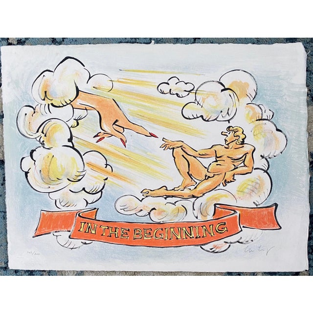 Sandro Chia, Lithograph Italian Post Modernist Figurative Pop Art - "In The Beginning" For Sale - Image 9 of 9