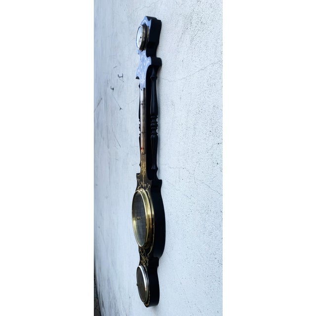 Vintage Barometer / Thermometer / Igrometer in Wood For Sale - Image 4 of 18