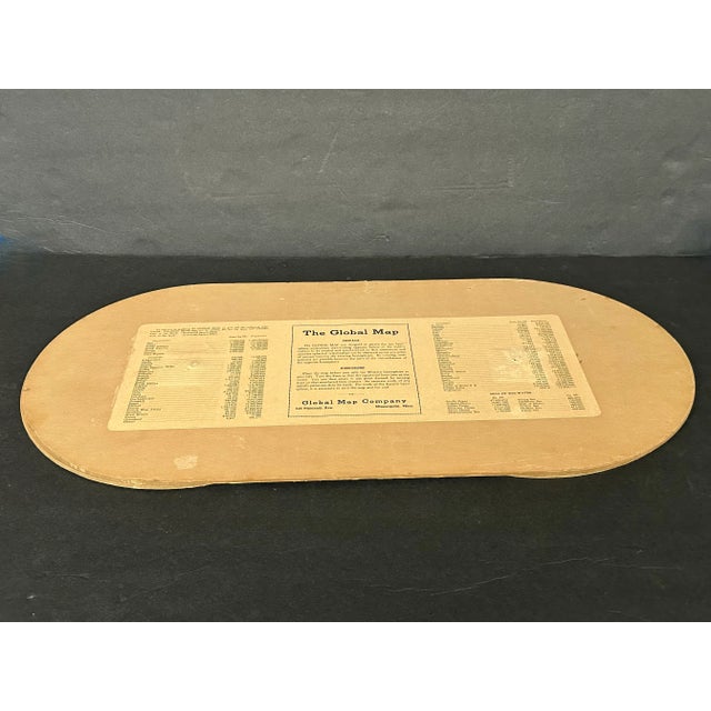 Vintage 1930s World Map Decor For Sale - Image 9 of 12