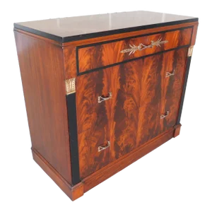French Empire Style Figured Mahogany Commode by Landstrom Furniture Co.