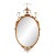Vintage Adams Style Carved Gold Frame Oval Wall Mirror For Sale