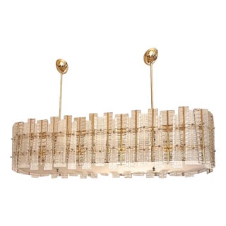 Modern Italian Tropical Gold Murano Glass Chandelier by Simoeng For Sale