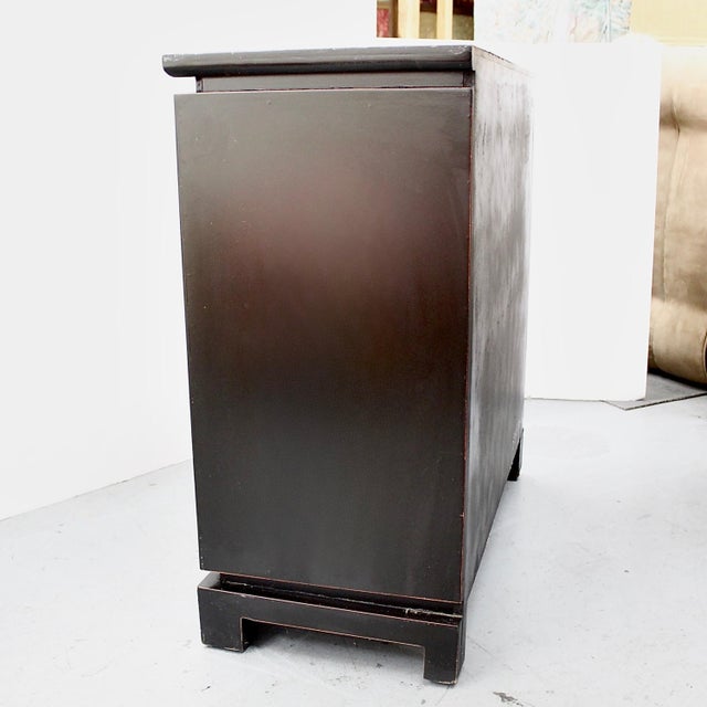 Wood 1980s Black Enamel Cabinet For Sale - Image 7 of 8