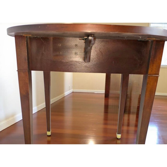 1960s Baker Furniture, Mahogany Drop Leaf Pembroke Accent Table For Sale - Image 10 of 13
