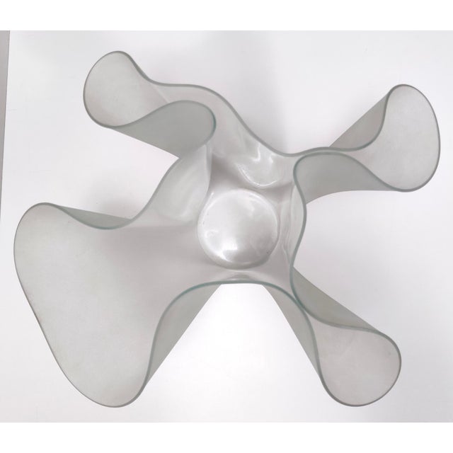 Cartoccio Vase in Transparent Glass attributed to Pietro Chiesa for Fontana Arte, Italy, 1960s For Sale - Image 8 of 11