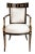 Early 19th Century Italian Regency Style Ebony & Gilt Armchairs in European Silk - a Pair For Sale - Image 12 of 13