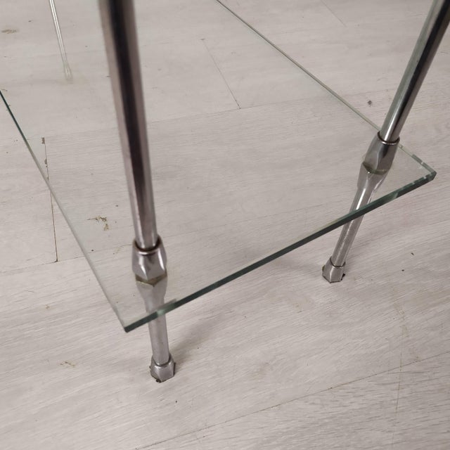 Metal Vintage Chrome Console, 1970s For Sale - Image 7 of 12