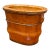 Chinese Staved Wood + Brass-Banded Baby Bathing Vessel, 19th Century For Sale