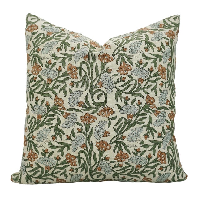Fabdivine Thorny Stems Pattern Linen Blend Handcrafted Cushion Cover- 24x24 For Sale
