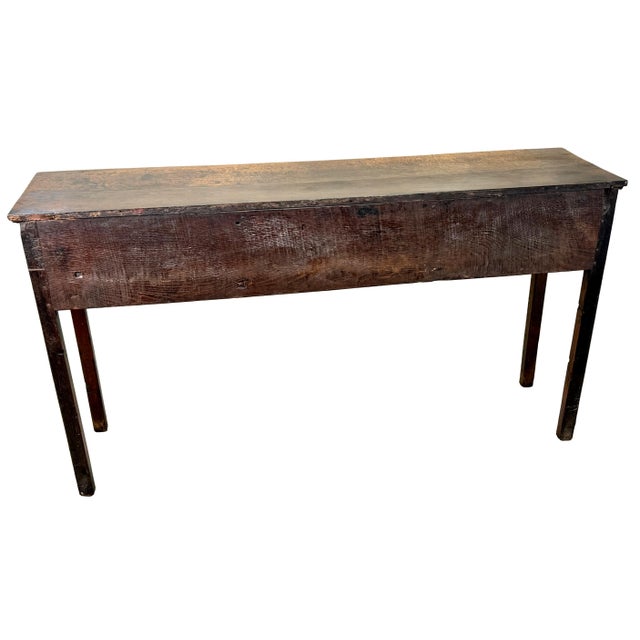 Small Antique English Oak Dresser Base, 1750 For Sale - Image 3 of 11