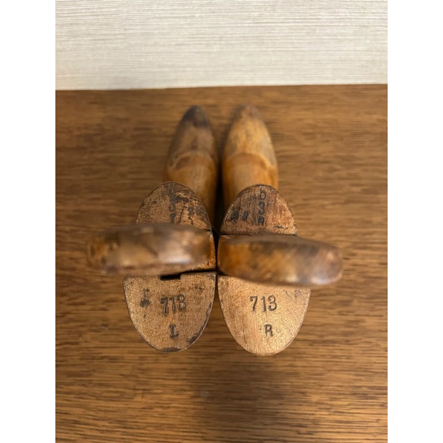 1910s Antique Edwardian Beech Shoe or Boot Stretchers C 1900, a Pair For Sale - Image 5 of 11