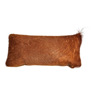 Lovely Vintage Small Cowhide Lumbar Accent Throw Pillow Western Home Decor For Sale