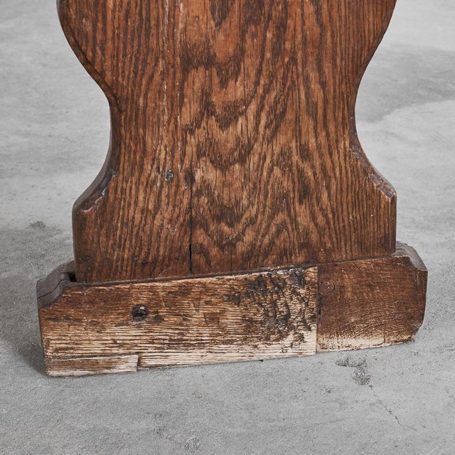 Antique Hall Bench in Carved Oak, 19th Century For Sale - Image 11 of 14
