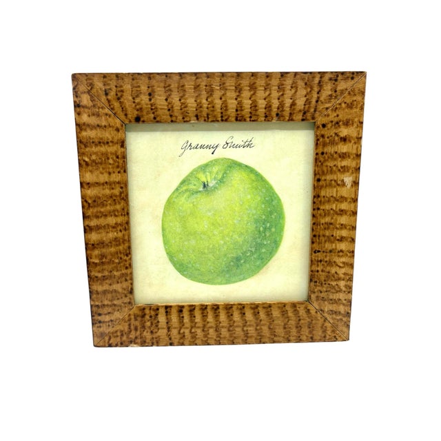 Collection of apple prints framed and ready to hang! Frames are a unique Birds Eye maple wood faux painted wood. Granny...