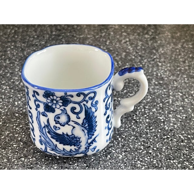 Asian Antique Takahashi Phoenix Blue and White Tea Set For Sale - Image 3 of 6