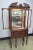 Mid 20th Century Mid 20th Century George III Carved Mahogany and Satinwood Inlaid Petite Mirrored and Lighted Display Cabinet For Sale - Image 5 of 17