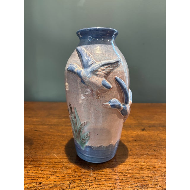 Bring a touch of organic mid-century Scandinavian charm to your space with this exceptional studio art pottery vase by...