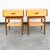 Rare high contrast Italian mid century nightstand set / pair of end tables. This nightstand features two levels, the top...