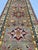 Art Deco Extra-Long Olive Gold Kazak-Style Wool Runner Rug With Geometric Medallions, 2'7" X 14'8" For Sale - Image 3 of 18