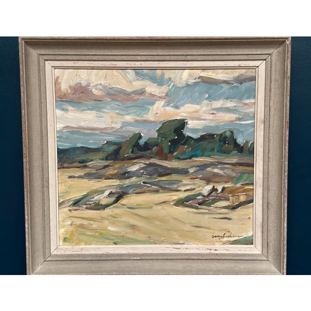 Georg Andersson, Mountains Landscape, 1950s, Oil Painting on Canvas, Framed For Sale - Image 14 of 17