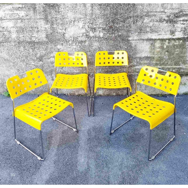 Industrial Omkstack Chairs by Rodney Kinsman for Bieffeplast, 1970s, Set of 4 For Sale - Image 3 of 16