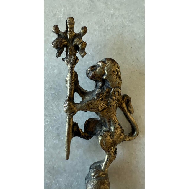 Traditional Vintage Brass Letter Opener From Italy For Sale - Image 3 of 6