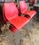 Textile Signed Set 8 Italian Maui Kartell Red Dining Chairs Designed Bu Vico Magistretti For Sale - Image 7 of 11