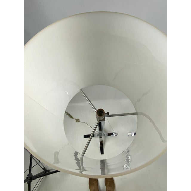 Metal Mid-Century Modern Stainless Chrome Floor Lamps - a Pair For Sale - Image 7 of 10